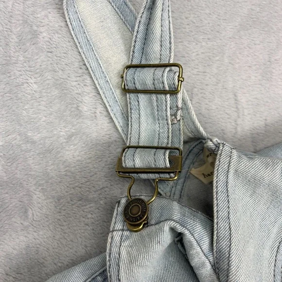 NWT Aaron & Amber Overalls Womens XL Blue Denim Flared Leg Adjustable Straps - Picture 8 of 10